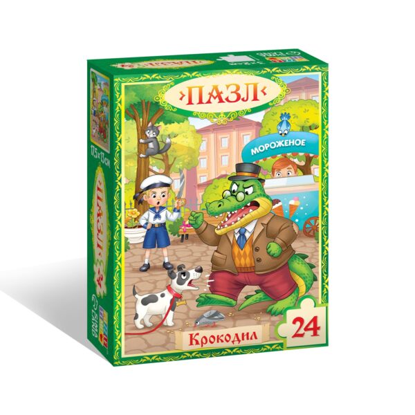 Пазл "Крокодил", Корней Чуковский, 24 элемента   10884329 1