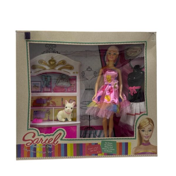 Кукла с питомцем, шкафом и аксессуарами "Sariel 8821-A" в коробке. 1