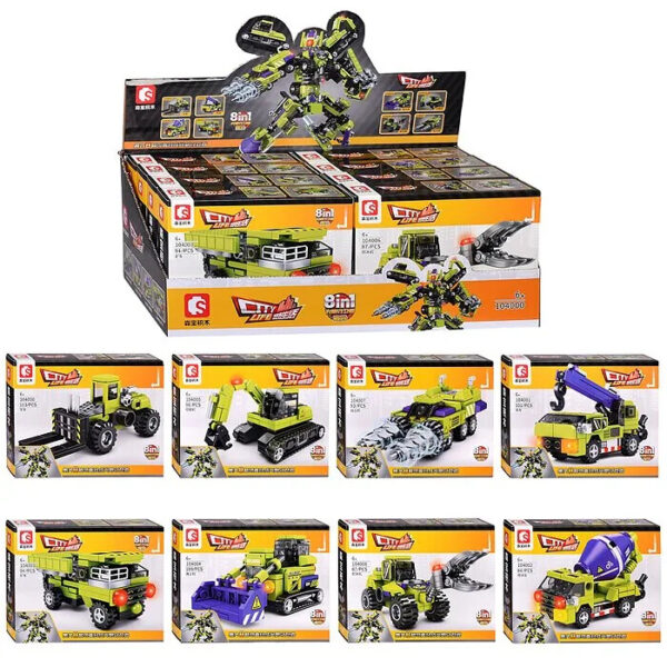 Конструктор "Строительная техника" в коробке 104000-104007 1