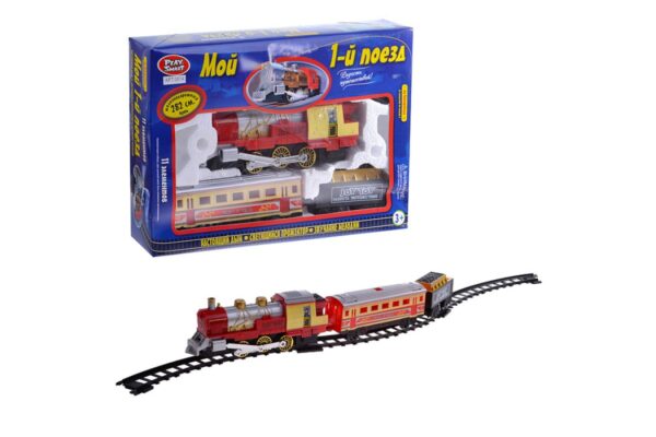 Железная дорога Мой 1-й Поезд" 282см, 11 эл.,в коробке 614 1