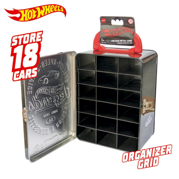 Портативный кейс для хранения 18 машинок Hot Wheels - коллекция Vintage (цвет: чёрный), HWCC22B 2