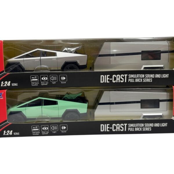 Машинка Тесла Кибер с прицепоп, свет+звук Арт. CZ168B 1