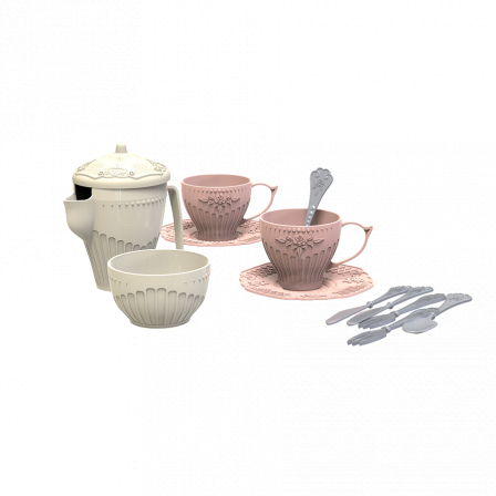 Набор посудки «Царский фарфор» с игровыми принадлежностями 1