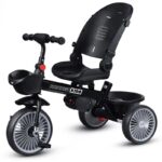 Велосипед трёхколёсный с родительской ручкой Rocket MLX-510-BK, черный 4