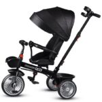 Велосипед трёхколёсный с родительской ручкой Rocket MLX-510-BK, черный 1