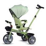Велосипед трёхколёсный с родительской ручкой Rocket MLX-510-PS, зеленый 2