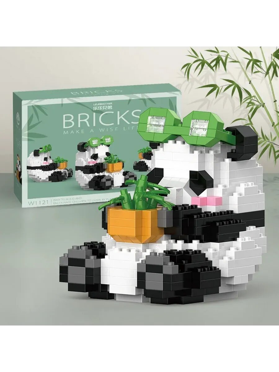 Конструктор "Панда" с бамбуком (348 дет.) в коробке 1 Конструктор "Панда" с бамбуком (348 дет.) в коробке 1