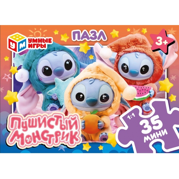 Пазлы 35 "Пушистый монстрик" 1