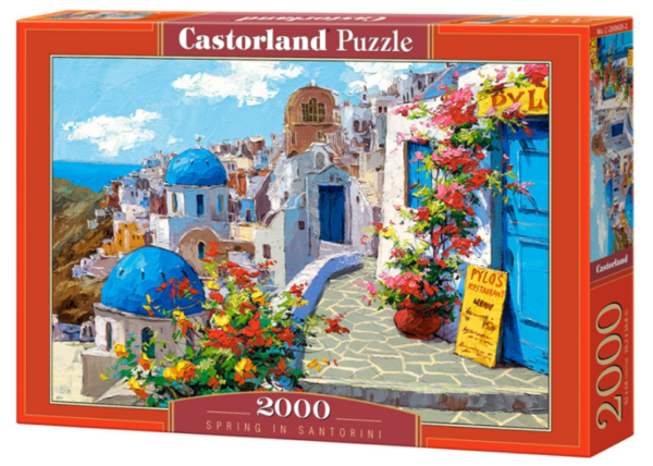 Пазлы 2000 "Весна в Санторини" 1