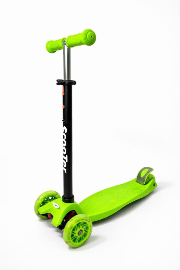 Самокат 3-х колесный 4108, цвет Зеленый 1