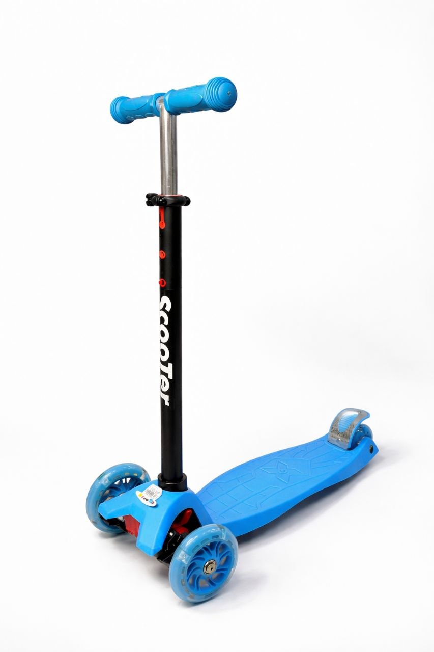 Самокат 3-х колесный 4108, цвет Голубой 1 Самокат 3-х колесный 4108, цвет Голубой 1