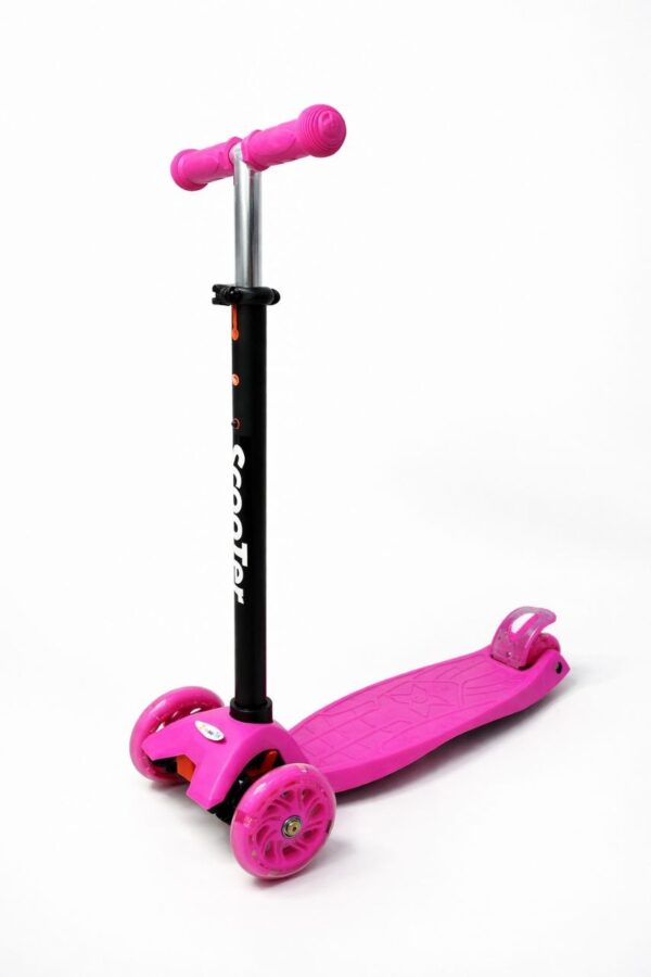 Самокат 3-х колесный 4108, цвет Розовый 1