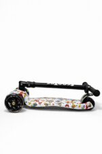 Самокат 3-х колесный складной S00098, принт "Бабочки" 4