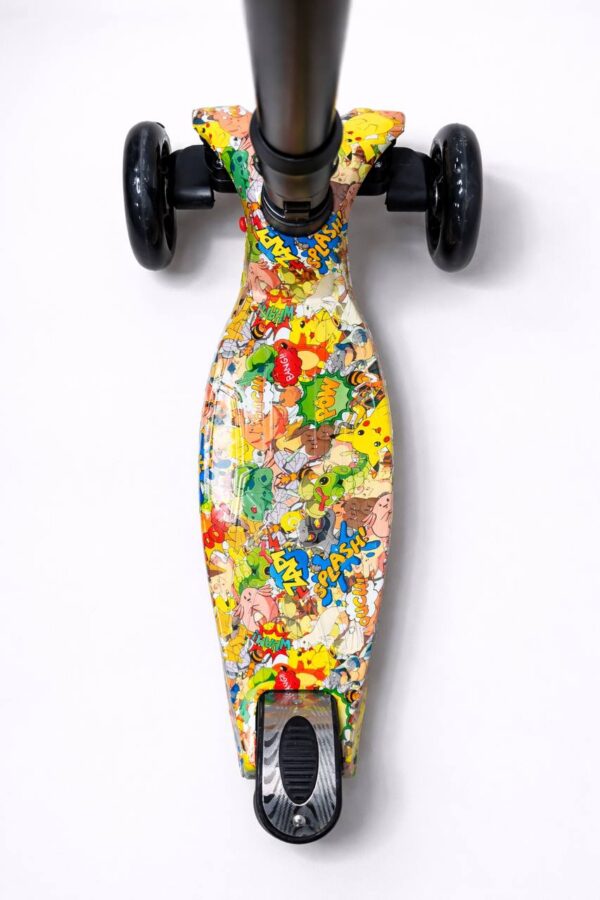 Самокат 3-х колесный складной S00098, принт "Покемоны" 2