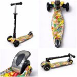 Самокат 3-х колесный складной S00098, принт "Покемоны" 6