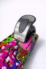 Самокат 3-х колесный складной S00098, принт "Яркое граффити" 3