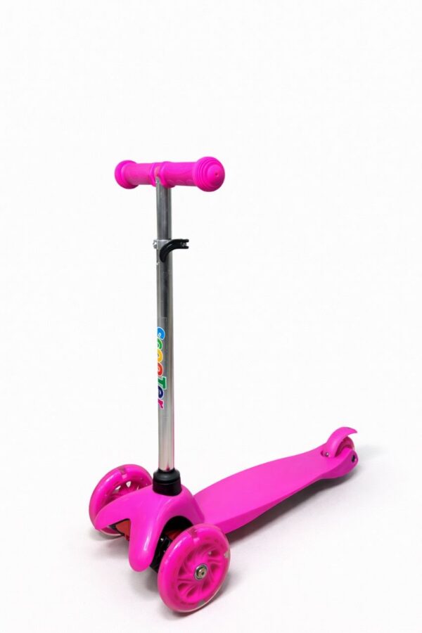 Самокат 3-х колесный 4105, цвет Розовый 1