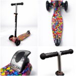 Самокат 3-х колесный S00225, принт "Скитлс" 5