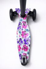 Самокат 3-х колесный S00225", принт "Фиолетовые цветы" 2