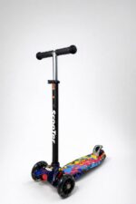 Самокат 3-х колесный S00225, принт "Краски" 1