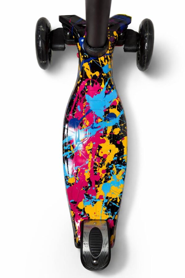 Самокат 3-х колесный S00225, принт "Краски" 2