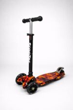 Самокат 3-х колесный складной S00255, принт "Огненный дракон" 1