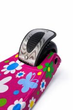 Самокат 3-х колесный складной S00225, принт "Цветы на розовом фоне" 3