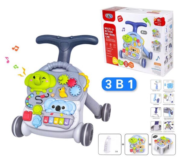 Игровой центр-Каталка "Слоник и коала" цвет серый, в коробке 1