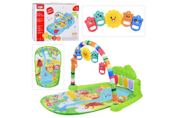 Коврик развивающий "Забавные друзья" с ростомером, в коробке 1