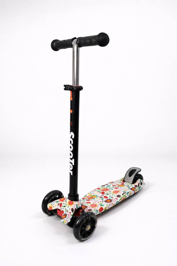 Самокат 3-х колесный S00225, принт "Подсолнухи" 1