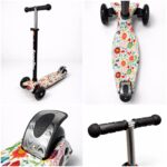 Самокат 3-х колесный S00225, принт "Подсолнухи" 5