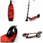 Самокат 2-х колесный 3622P, принт Пламя 1