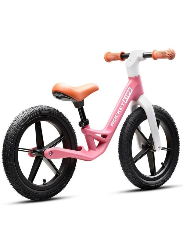 Беговел 14" Rocket, колеса надувные, рама нейлон, цвет розовый 2