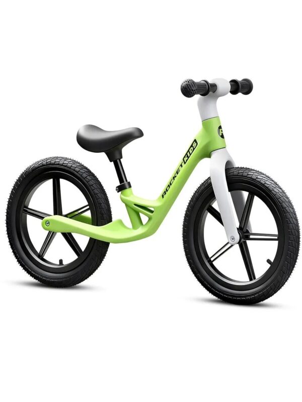 Беговел 14" Rocket, колеса надувные, рама нейлон, цвет салатовый 1