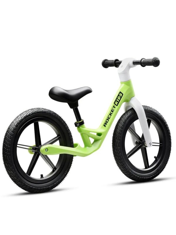 Беговел 14" Rocket, колеса надувные, рама нейлон, цвет салатовый 2