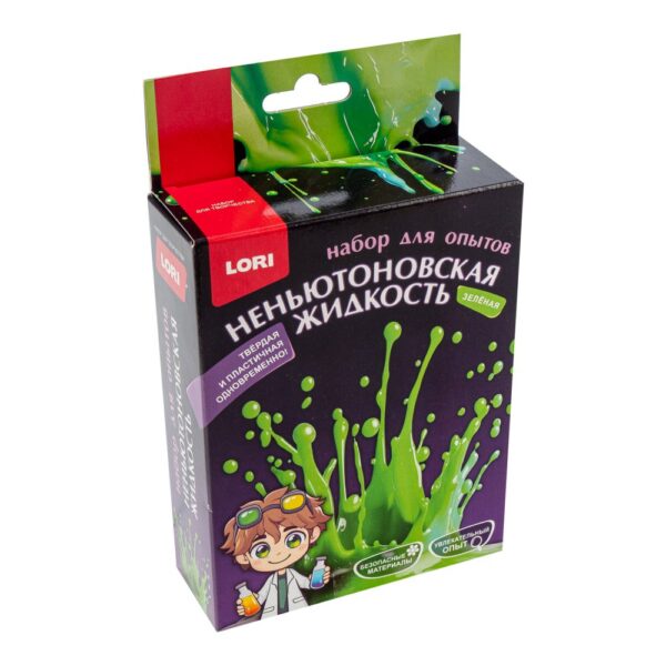 Химические опыты. Неньютоновская жидкость "Зелёная" 1