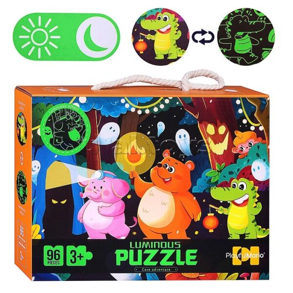 Пазл "Ночные приключения" светится в темноте (96 дет.) 1