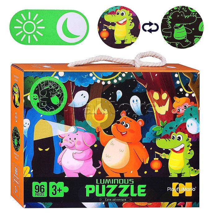 Пазл "Ночные приключения" светится в темноте (96 дет.) 1 Пазл "Ночные приключения" светится в темноте (96 дет.) 1