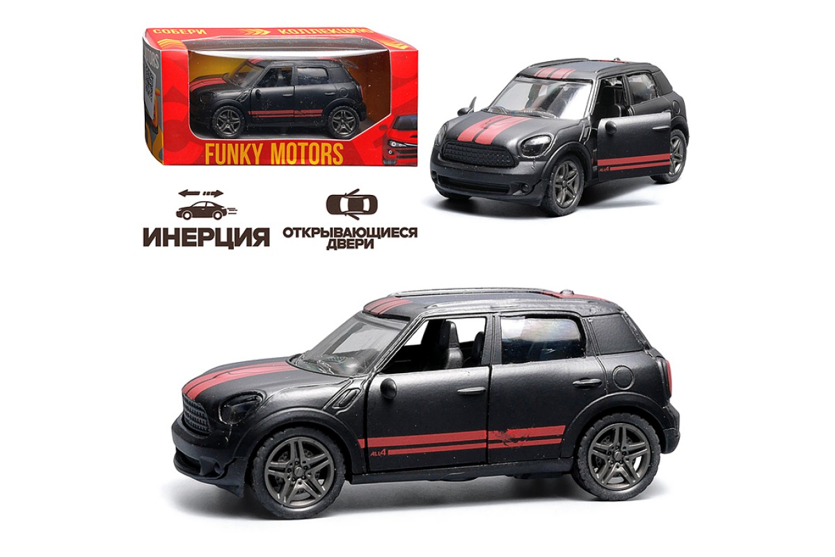 Чёрная с красными полосками инерционная машинка Мини, 1:32 FT1101-25-73 1 Чёрная с красными полосками инерционная машинка Мини, 1:32 FT1101-25-73 1