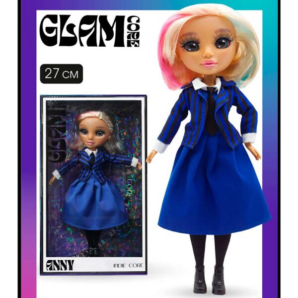 Модная кукла коллекция Glam Core, Энни Indie Core, в школьной форме, 27см 1
