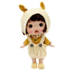 Виниловая кукла Baby Cute Maxi в шапке с желтыми ушками, 18 см 2