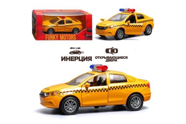 Такси инерционная машинка вид А, 1:32 FT1101-25-16 1