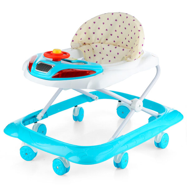 Ходунки "Машина" с музыкальным рулем (голубой-белый) в пакете 502-1 1