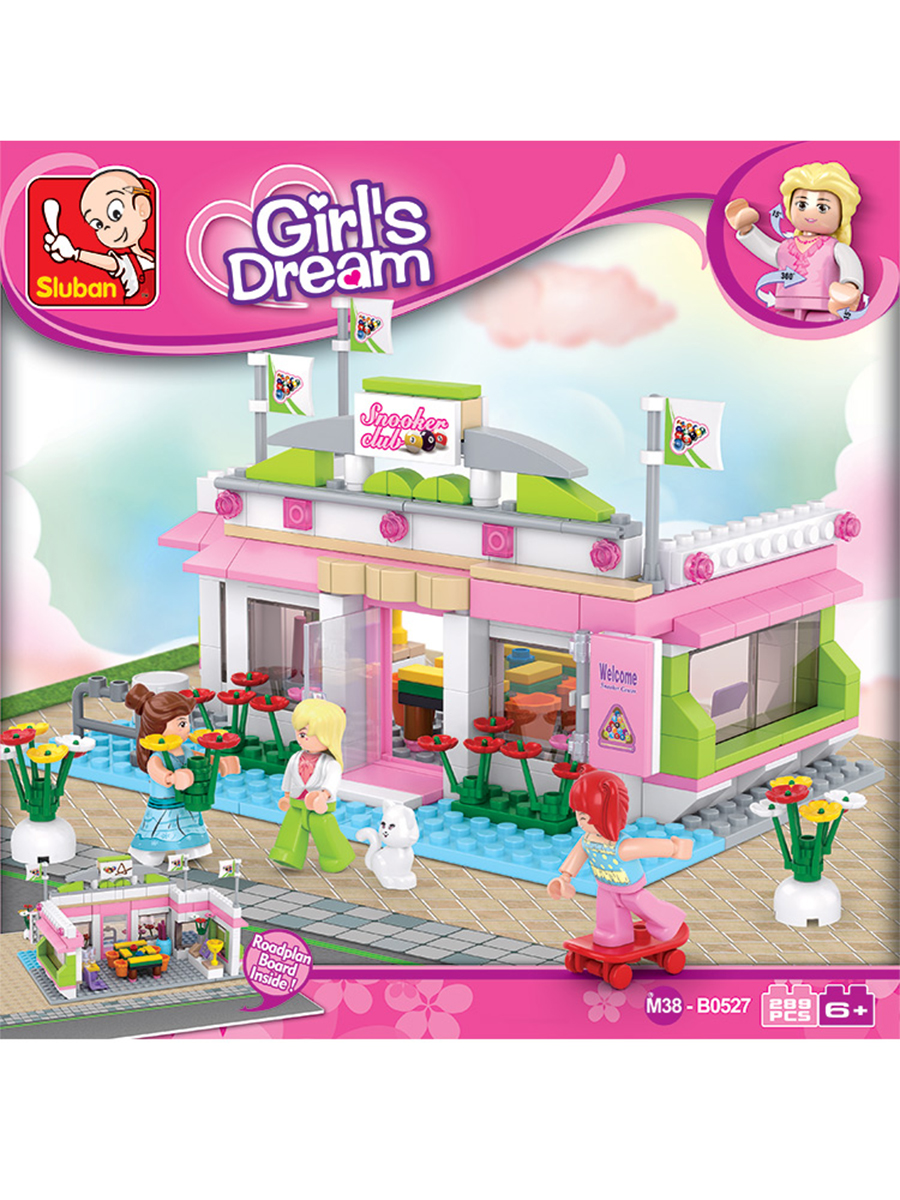 Конструктор SLUBAN "Розовая мечта.Бильярдный клуб", M38-B0527 1 Конструктор SLUBAN "Розовая мечта.Бильярдный клуб", M38-B0527 1
